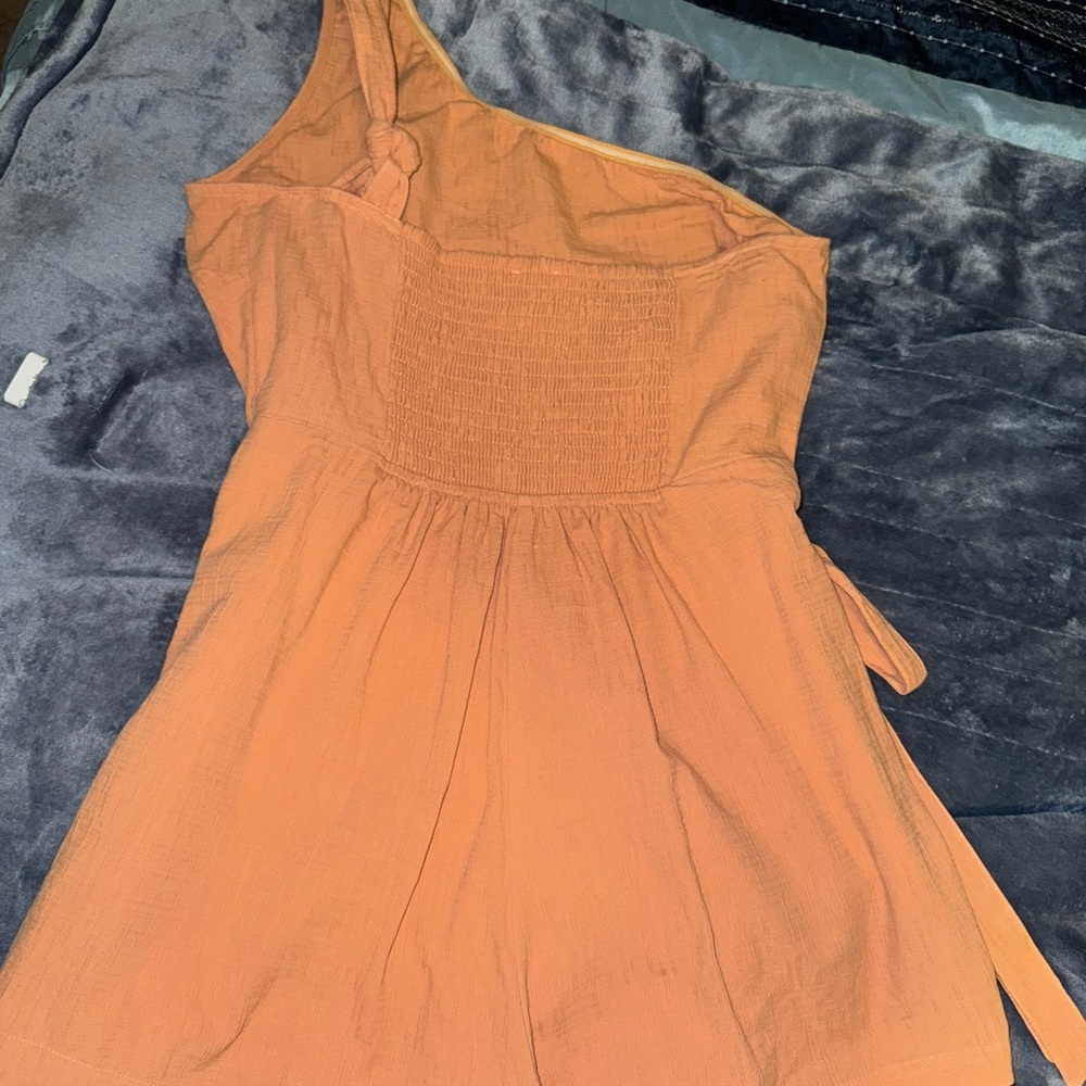 Rust One Shoulder Romper - image 3